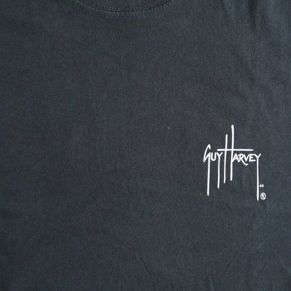 Guy Harvey Short Sleeve Fish Graphic T-Shirt Crewneck Boating Black Mens Size XL - Picture 5 of 15